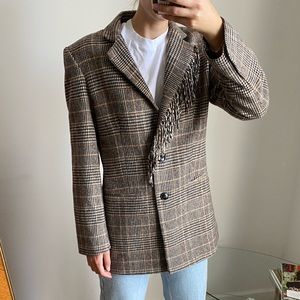 Mango plaid suit blazer